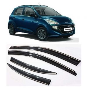 rain window door visor wind deflectors For Santro - Black